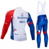 Tenue Cycliste Manches Longues et Collant à Bretelles 2018 FDJ N001